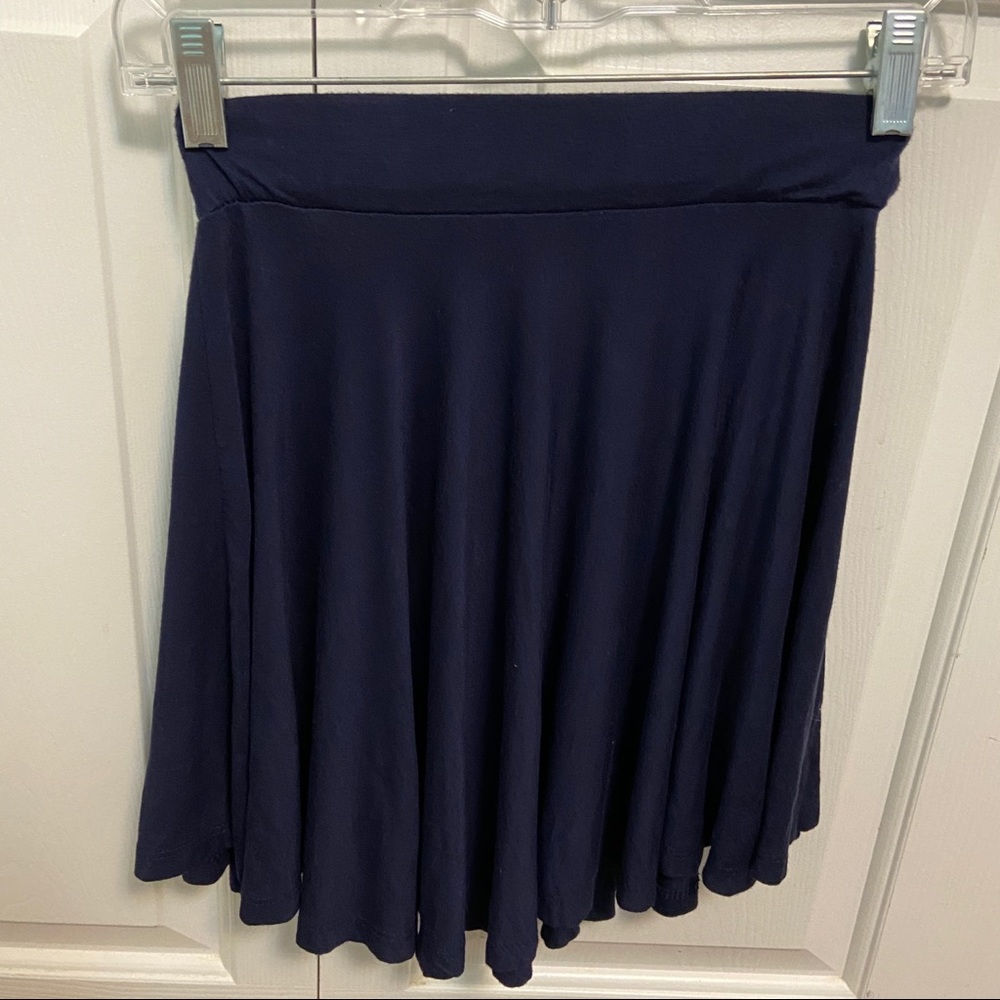 American Eagle Navy Skater Skirt One Size